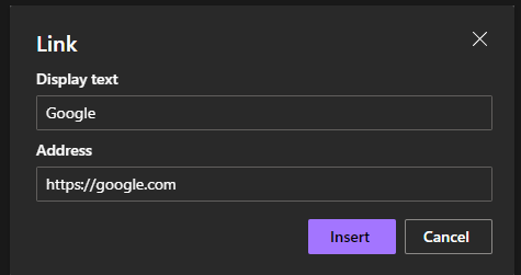 Adding a link to your text