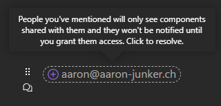 Mentioning a person in your text that hasn't access to the Page