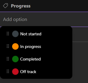 Select label in label column type
